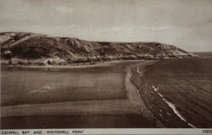 Original J Salmon Postcard Caswell Bay Whiteshell Point Glamorgan Wales RPPC - Picture 1 of 11