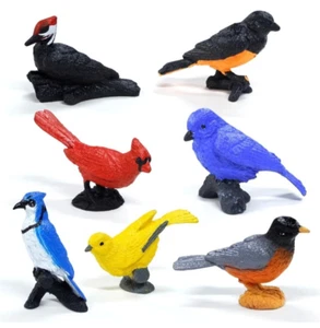 7 pezzi mini figure uccellino torta cupcake topper miniatura uccellini statuine - Foto 1 di 8