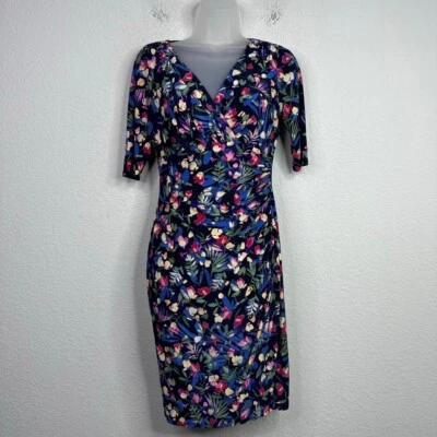 Vestido LRL para mujer talla 2 floral manga corta envolvente primavera romántico funda de Pascua Foto 1 de 4