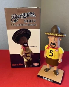 Milwaukee Brewers Bobblehead Mascot Chorizo Racing Sausage Bobblehead - Picture 1 of 8