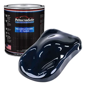 ProductionShop 1 Gallon High Gloss Midnight Blue Pearl Acrylic Enamel Auto Paint - Picture 1 of 1