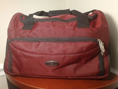 Olympia Red & Black 15" Duffel Weekend Travel Lightweight Bag Carry-On  - Image 1 of 4