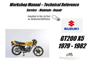 Suzuki GT200 X5 GT 200 X5 Service Repair Workshop Manual USB 1979 - 1982 - Picture 1 of 11
