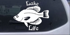 Calcomanía de ventana blanca para coche o camión de pesca Lake Life Crappie 6X7,2 - Imagen 1 de 1