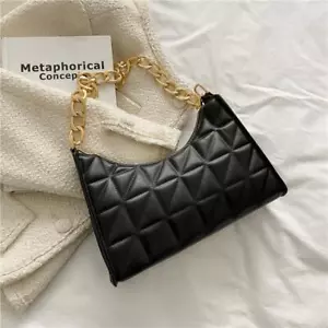 Trendy Women's Solid Color Underarm Shoulder Bag: Chain Handbag, Fashion Texture - Picture 1 of 25
