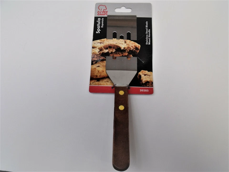 Chef Craft Small Slotted Cookie Spatula Stainless Steel with Wood Handle #20285 - Image 1 of 1
