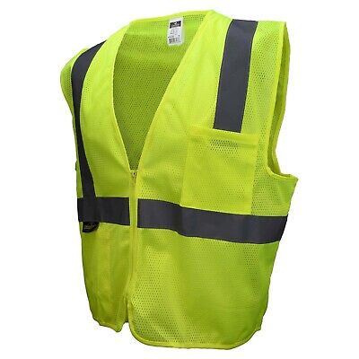 SV2ZGM ANSI/ISEA Class 2 Mesh HIGH VISIBILITY Reflective Safety Vest ROAD WORK • 6.55$