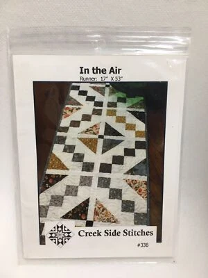 Quilt Pattern Runner 17x53 In The Air Quilting Pattern Creek Side Stitches #338 - Image 1 of 2