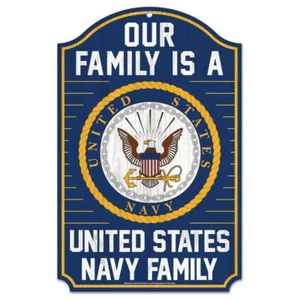 OUR FAMILY IS A UNITED STATES NAVY FAMILY WOOD SIGN 11"X17" NEW WINCRAFT - Picture 1 of 1