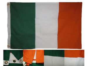 5x9.5 ft Embroidered Ireland Plain 100% Cotton Premium Quality Casket Flag