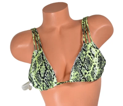 Top de bikini triángulo mujer Volcom Urban Tribe verde/negro y negro blanco talla M nuevo con etiquetas Foto 1 de 4