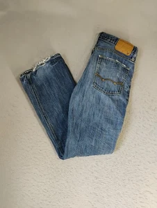 Pantalones de mezclilla para hombre American Eagle 30X32 azul desgastado corte bota entrepierna lavado medio 31" - Imagen 1 de 13