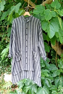 Eskandar Women's Linen Artist's Shirt Size 0 - Picture 1 of 5