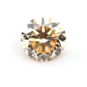 0.10 Ct Natural Fancy Color Orange Diamond Round Brilliant GIA Certified Jewelry - Picture 1 of 7