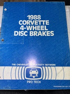 1988 Corvette 4-Wheel Disc Brakes The Chevrolet Productivity Network Pro Tech - Picture 1 of 4