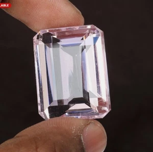 Topacio rosa bebé brasileño suelto 50,03 quilates corte esmeralda piedras preciosas sueltas PTH-123 - Imagen 1 de 4