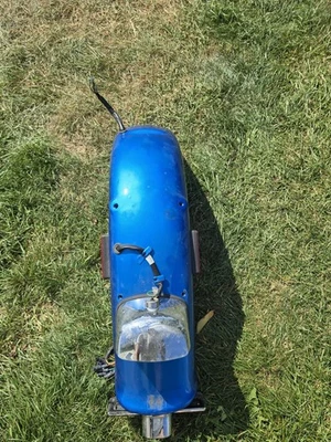 2009 Glint Wave Blue Metallic Honda Rebel 250 Complete Rear Fender Assembly - Image 1 of 4