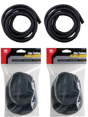 Tubo flexible dividido corrugado 3/8'' D x 10' L polipropileno, G.B FLX-3810T PAQUETE DE 2 Foto 1 de 4