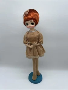 Vintage 1960 Herman Pecker Stockinette Pose Puppe Mod-Stil große Augen rothaarig einzigartig - Bild 1 von 14