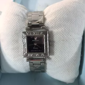 Disney Mickey & Co Silvertone Black Square Face Ladies Bracelet Watch - Picture 1 of 7