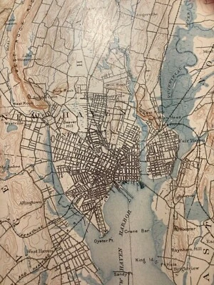 Mapa USGS 1905 de New Haven, CT Foto 1 de 4