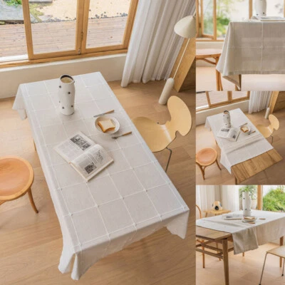Dining Room Table Cloth Covers Rectangle Tablecloth Wedding Party Dinner Decor - Image 1 of 4