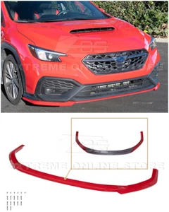 Para Subaru WRX 22-UP | Divisor de labios delantero rojo brillante estilo rendimiento - Imagen 1 de 24