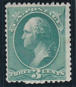 USA 1881 3c GREEN WASHINGTON MINT GUM DISTIRBANCE - Picture 1 of 2