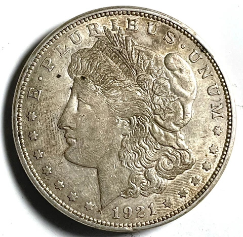 1921 D Morgan Silver Dollar Uncertified Cover
