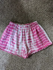 Juicy Couture Kids Pink Tie Dye Lace Trim Sleep Shorts Size 8/10 - Picture 1 of 7