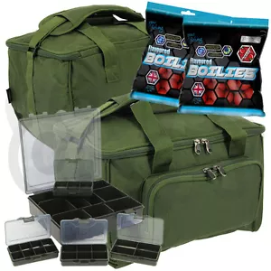 NGT Carp Fishing Quickfish Carryall Luggage Bag Set 4 + 1 Tackle Bit Box & Bait - Picture 1 of 8