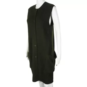 Vestido GISPA para mujer talla M suéter Italia mezcla de lana merino verde sin mangas - Imagen 1 de 10