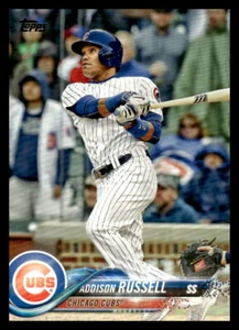 Tarjeta de béisbol Topps Addison Russell #384 2018 de los Chicago Cubs - Imagen 1 de 2