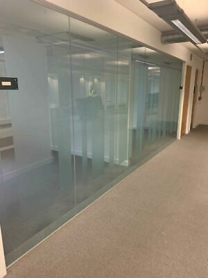 10mm (t) X 900mm (w) X 2250mm (h) Toughened Glass Panels Office Partition • 50£