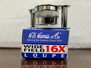 Loupe Magnifier Wide Field 16x High Power Quality For Currency - Stamp - Jewelry - Picture 1 of 2