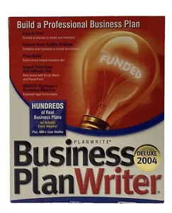Planwright Business Plan Writer Software Deluxe 2004 Brand New Sealed - Picture 1 of 7