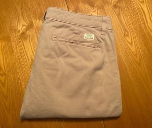 MENS BIG STAR INDUSTRY STRAIGHT KHAKI BEIGE CHINO REGULATION GARMENT 32 X 32 EUC - Picture 1 of 11
