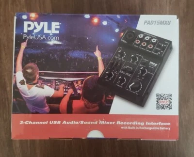 Pyle 3-Channel USB Audio/Sound Mixer Recording interface  - Image 1 of 4