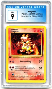 CGC 9 MINT German Magmar Base Set 1st Edition 1999 Pokemon 36/102  -00 - Picture 1 of 2