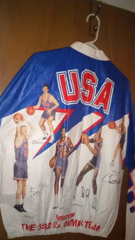1992 Dream Team tyvek jersey jacket USA Jordan Bird Robinson Mullen Stockton !! Cover