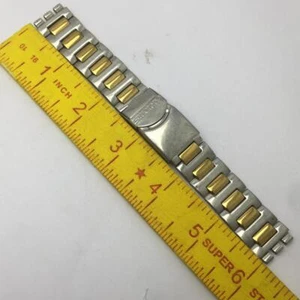 17 mm Swatch Two Tone Color Silver Gold Vintage Men’s Watch Bracelet - Picture 1 of 7
