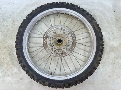#2 USED OEM 92-95 YAMAHA YZ 250 / 92-97 WR250 FRONT 21" WHEEL RIM & HUB ASSY - Image 1 of 4
