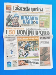 Gazette Dello Sport 6 Janvier 2008 Denise Karbon-Inter-Ajax-Van Der Vaart-Cruz - Zdjęcie 1 z 1