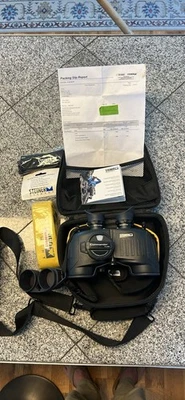 Steiner 7x50 Commander C 2305 Marine Binoculars W/ Illuminating Compass & Case - Image 1 of 3