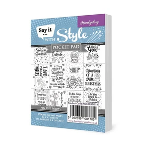 HUNKYDORY - PAPER ART - POCKET PAD - 64 X A7 - 16 DESIGNS OF 4 OF EACH - Picture 1 of 2