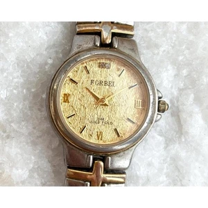 Forbel 24k Gold Foil Dual Dual Toned Vintage Armbanduhr - 26mm - FUNKTIONIERT! - Bild 1 von 10