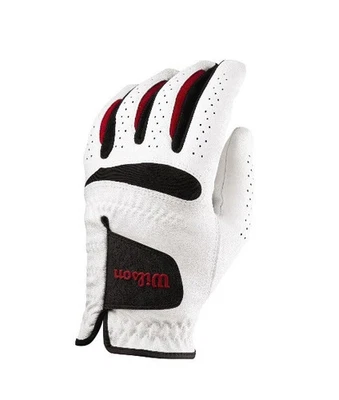 Guante de golf Wilson Feel Plus de cuero sintético suave para hombre mano izquierda MED NUEVO CON ETIQUETAS BLANCO Foto 1 de 4