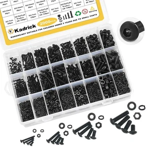 Metric Screw Assortment, 2000PCS Metric Bolt Assortment Kit M2 M3 M4 M5 Machi... - Picture 1 of 7