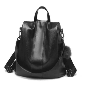 Women's backpack retro soft leather large capacity casual and practical ## - Picture 1 of 12