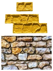 STAMPO intonaco stampato FINTA PIETRA roccia muro stampato Vertical Concrete Mat - Picture 1 of 5